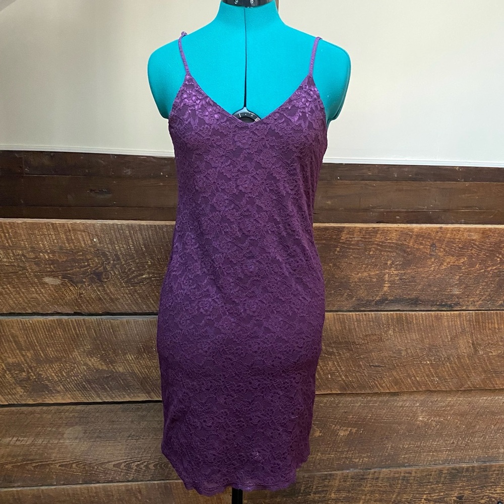 Victoria's Secret Bodycon Slip Dress w/ Stretchy Floral Lace - Vintage 90’s y2K